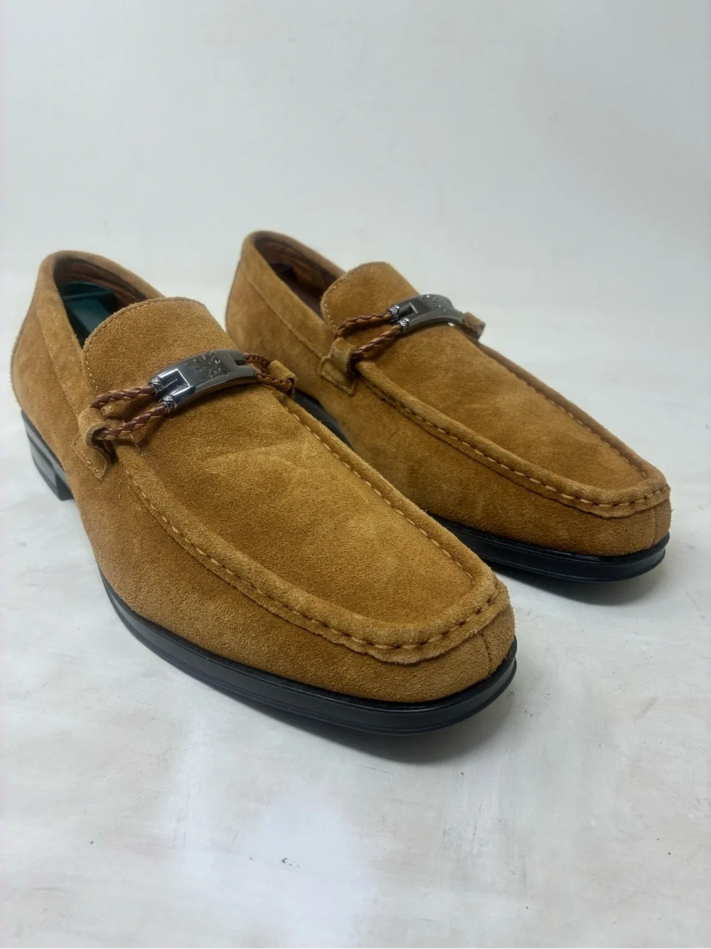 Stacy Adams Men's Suede Slip-On Loafers in Tan